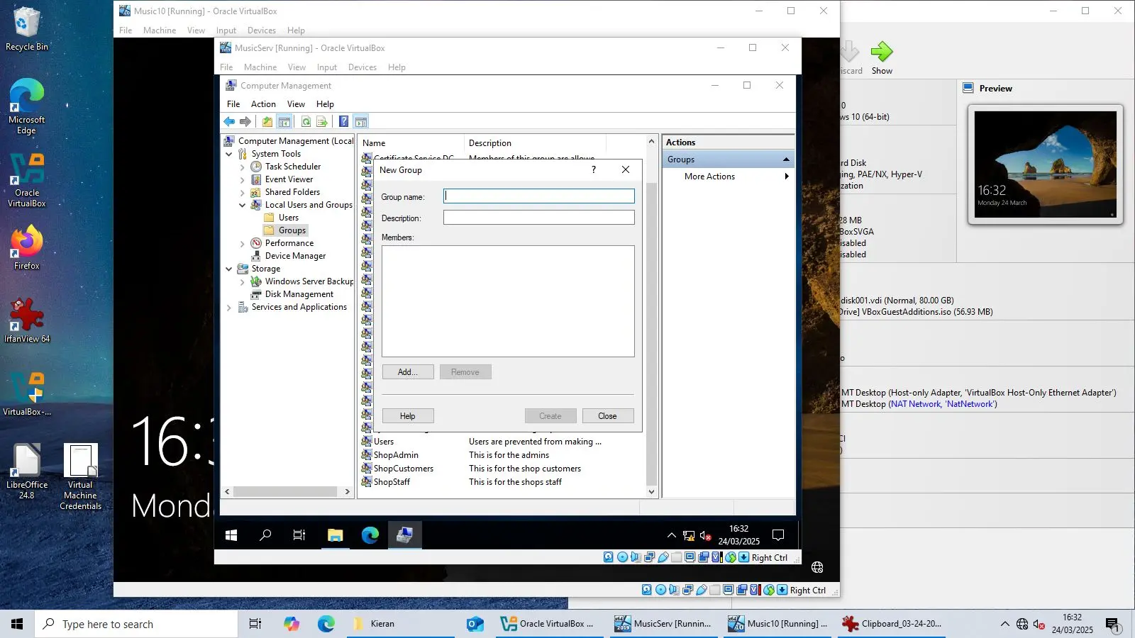 Screenshot of network permissions and access controls.
