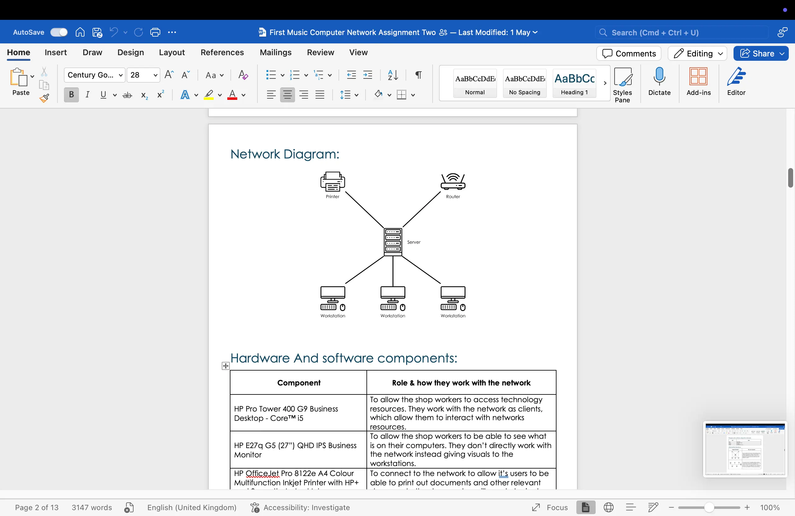 Powerpoint slide discussing the features of a LAN