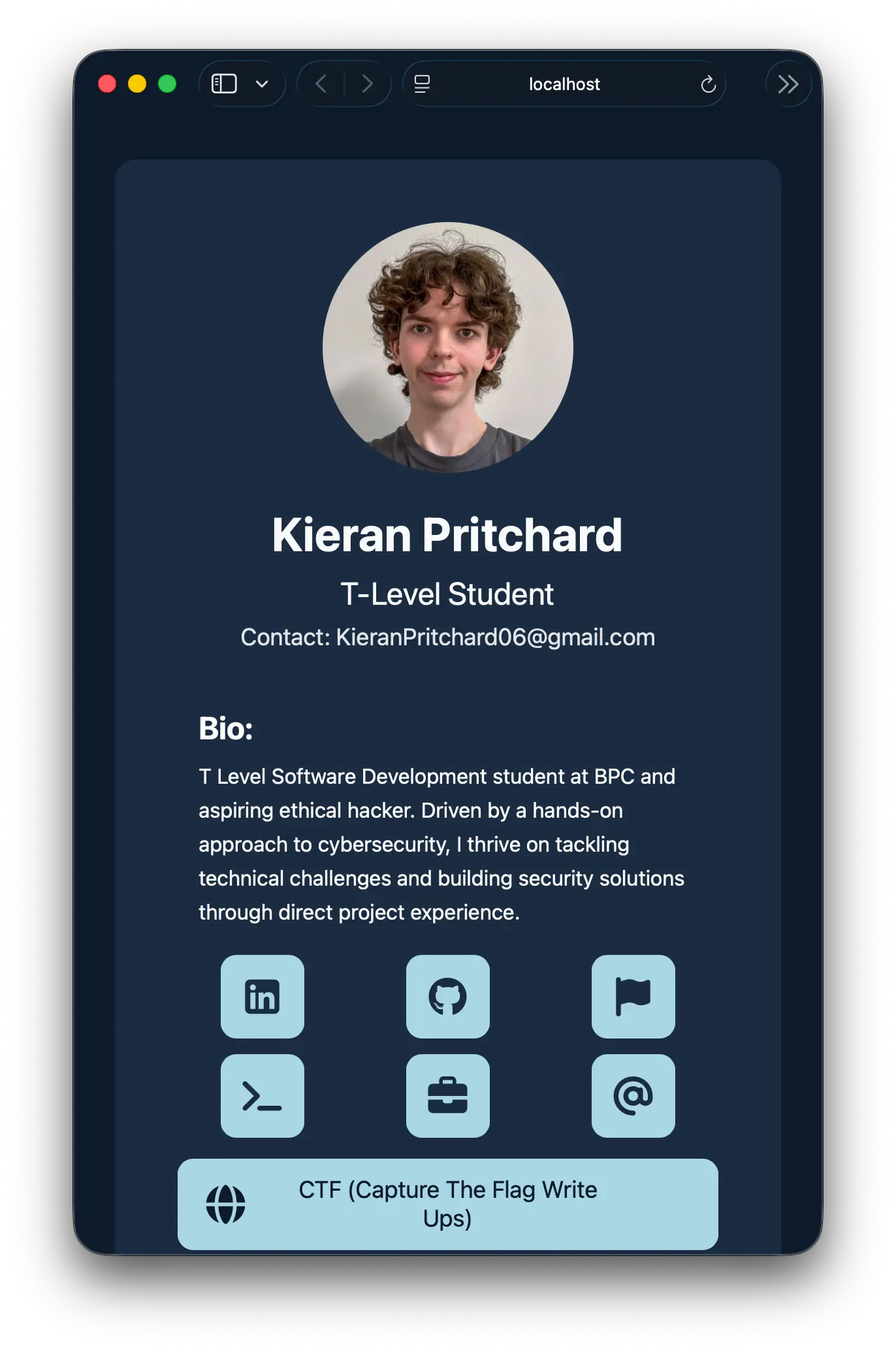 Kieran Pritchard working on a computer in a classroom.