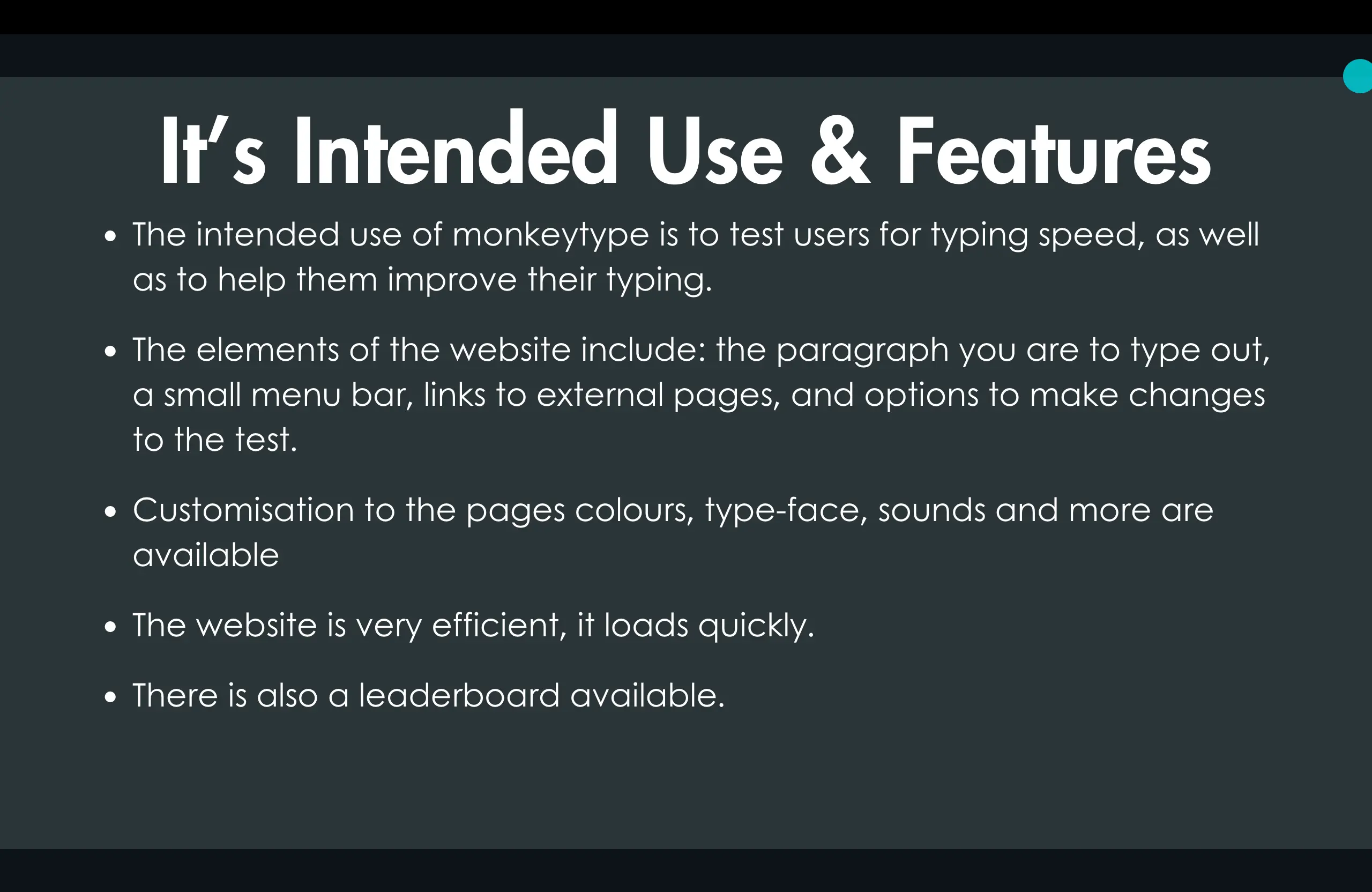 Final version of the portfolio website homepage.