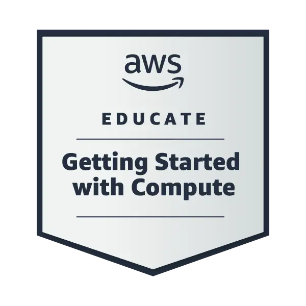 Badge from 'AWS Educate Getting Started With Compute