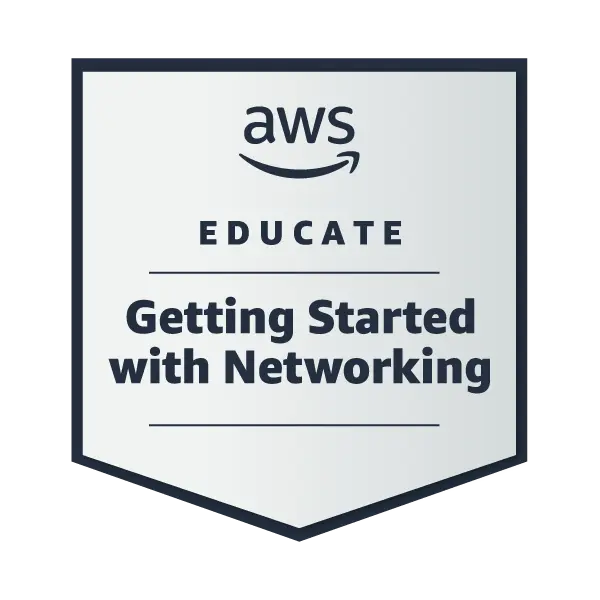 Badge from 'AWS Educate Getting Started With Networking
