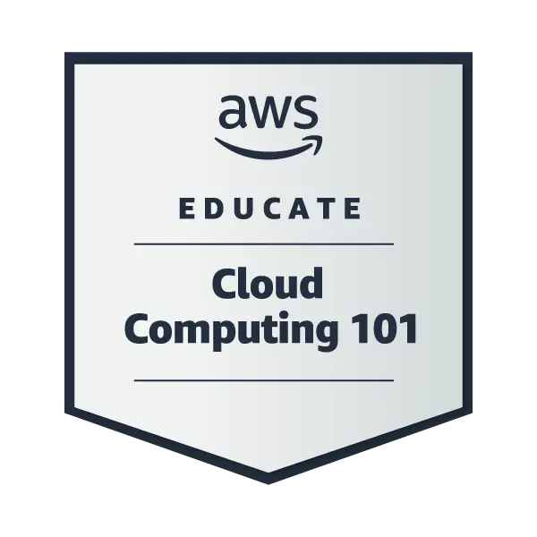 Badge from 'AWS Educate Introduction To Cloud-101